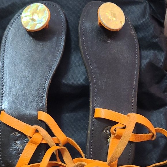 Orange Sandals - Picture 1 of 2